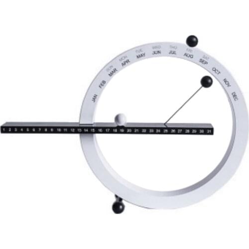 Creative Magnetic Ball Wall Clock Perpetual Wall Calendar Novelty Home Decor European Style Living Room Bedroom Ornaments