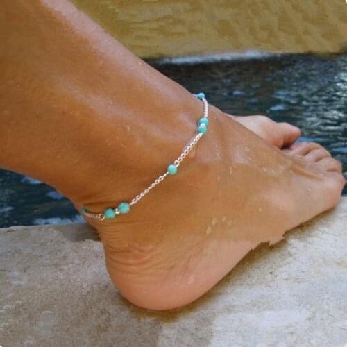 Jewelry trade Europe America Street beat the same paragraph Fashion personality hand-wear beads Crystal beads anklet