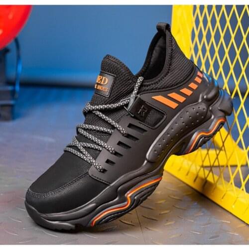 Safety Shoes Men Work Steel Toe Cap Shoes Puncture-Proof Safety Boot Lightweight Breathable Work Sneakers for Men Fashion Casual