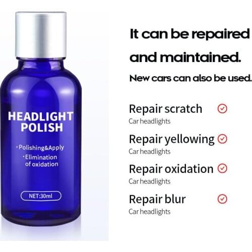 10ML/30ML Car Headlights Liquid Repair Agent Ceramic Coat Super Hydrophobic Glass Polishing Coating Liquid Repair Tool Set