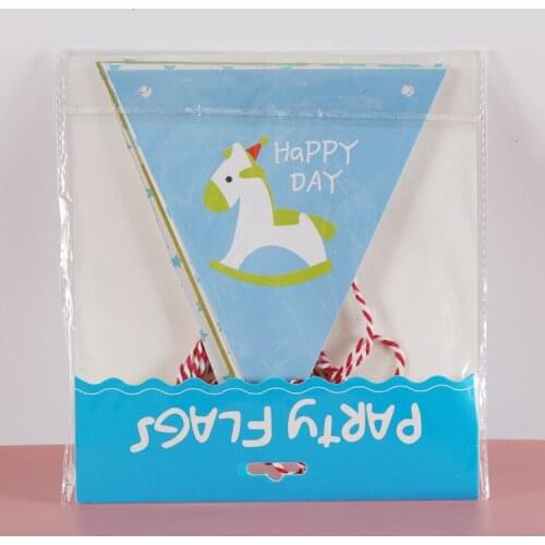 1set Flag Banner Garland DIY Horse Bunting Paper Birthday Banner for Home Event Party Wedding Decoration Party Supplies