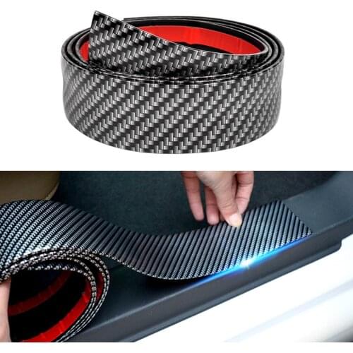1M Car Door Sill Protector Bumper Protector Strip Carbon Fiber Film Anti-collision Door Sill Car Sticker Car Styling Accessories