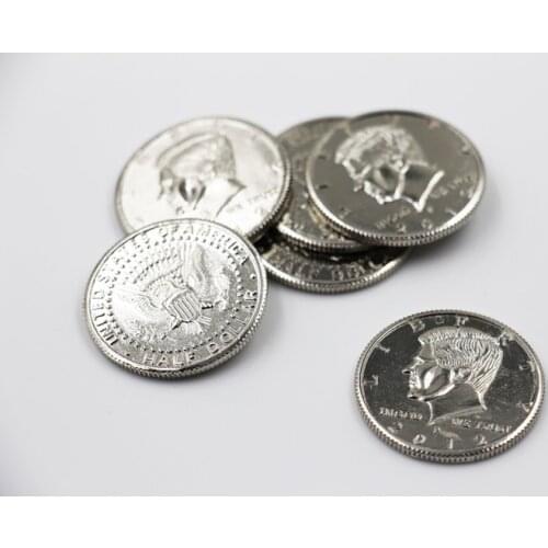 1pcs/lot Half Dollar Coin high quality copy Silver magic prop wholesale magic toys magic tricks gimmick