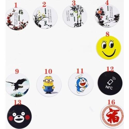 10pcs RFID 125Khz T5577 EM4305 Stickers Writable Anti Metal Interference Copy Tags Proximity Cards Label For Mobile phone