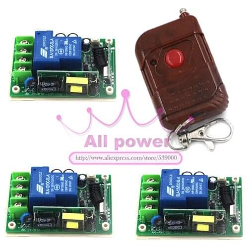 AC85V 110V 100V 220V 230V 250V 240V 1 CH RF wireless remote control switch, wireless remote switch 220v Receiver&transmitter