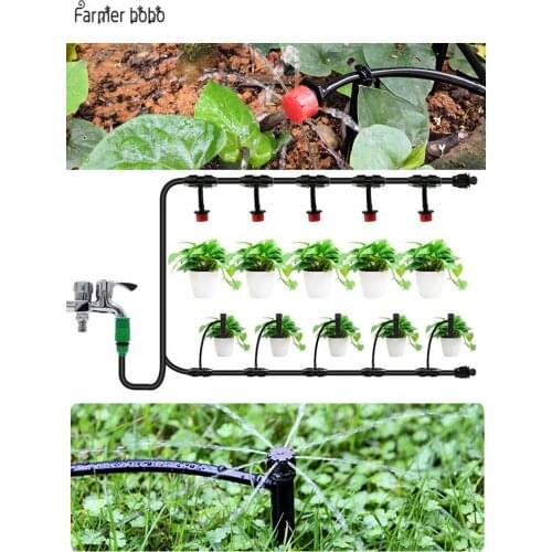 30m Automatic Micro Drip Irrigation System Garden Irrigation Spray Self Watering Kits with Adjustable Dripper