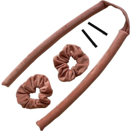 Velvet rubber wand without heat curling wand magic hair curlers salon accessories heatless curls bendy products spiral tools