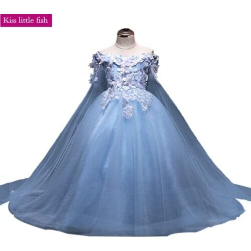 Free Shipping Pageant Dresses for Girls Flower Girl Pageant Ball Gown Long Trailing