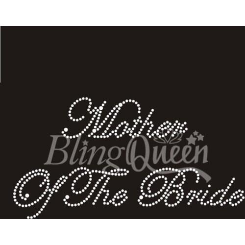BlingQueen 25PCS/LOT Hot Fix Rhinestone Mother of the Bride Design