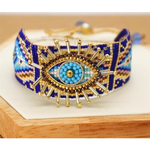 Zhongvi MIYUKI Bracelet For Women Turkish Lucky Evil Eye Bracelets Pulseras Mujer 2021 Femme Jewelry Woman Handmade Loom Beads