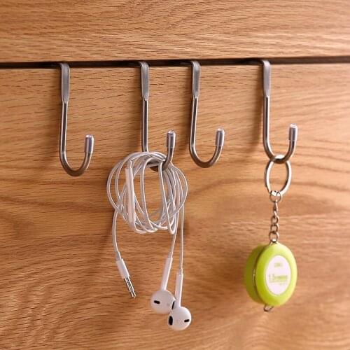 Stainless Steel Free Punching Cabinet Door Without Trace Hook S-type Door Hanger Hanger Door Back Coat Hook Small Hook