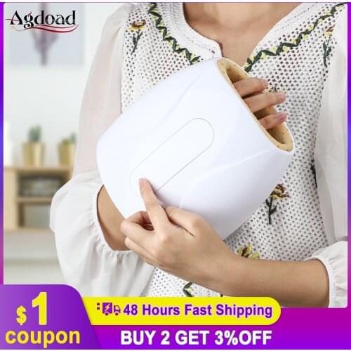 Electric Cordless Hand Massage Machine Palm Finger Acupoint Wireless Massager with Air Pressure and Hot Compress Acupressure