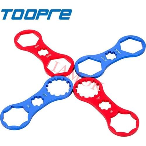 TOOPRE Bicycle Fork Shoulder Cover Wrench Aluminium Alloy Iamok Ultra Light Red/Blue 12/14g Removal Tool Bike Parts