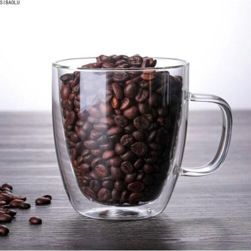 Coffee Mugs With the Handle Mugs Drinking Insulation Double Wall Glass Tea Cup insulated tumbler drinking trave wine glasses