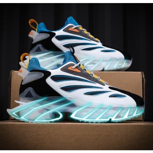 Trendy Blade Sneakers For Men Breathable Casual Shoes High Quality Antiskid Damping Shoes Comfortable Reflective Shoe Zapatillas