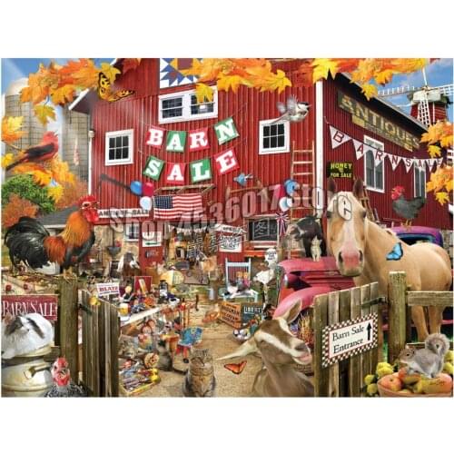Farm Horses Diy Diamond Painting Barn Sale Art Diamond Embroidery Full Square Drill Needlework Rhinestone Mosaic animal Picture