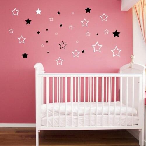 Baby Nursery Stars Wall Sticker Star Wall Decal Children Room Kids Room Wall Art Cut Vinyl Decor