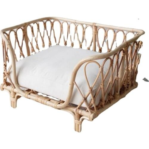Natural Rattan Pets Bed made in China High Quality Pet Sofa For Dog Cat