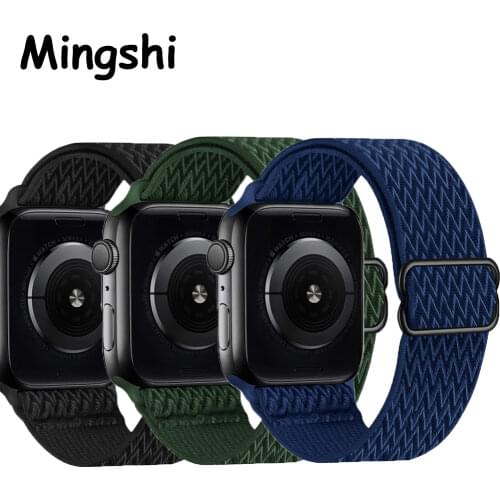 Nylon Solo Loop For Apple watch band 44mm 40mm 38mm 42mm FABRIC Elastic Nylon belt bracelet iWatch series 3 4 5 se 6 strap