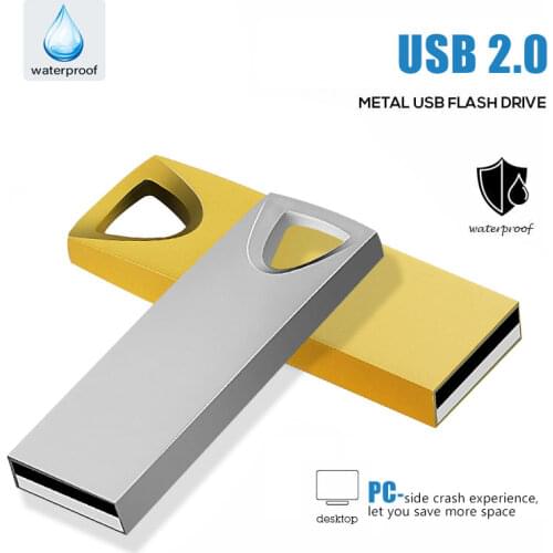 Waterproof cle usb pen drive Gift usb key metal pendrive Usb flash drive 16gb 32gb 64gb 128gb usb 2.0 (over 10pcs Custom logo)