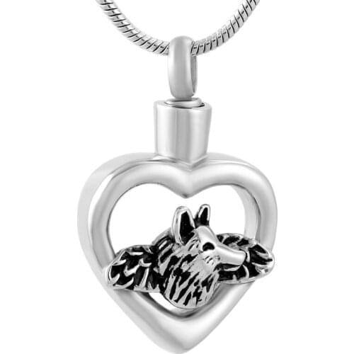 Cremation Urn Necklace Ashes Holder Keepsake Jewelry For Pet Cheap /Golden 316L Stainless Steel Dog In My Heart