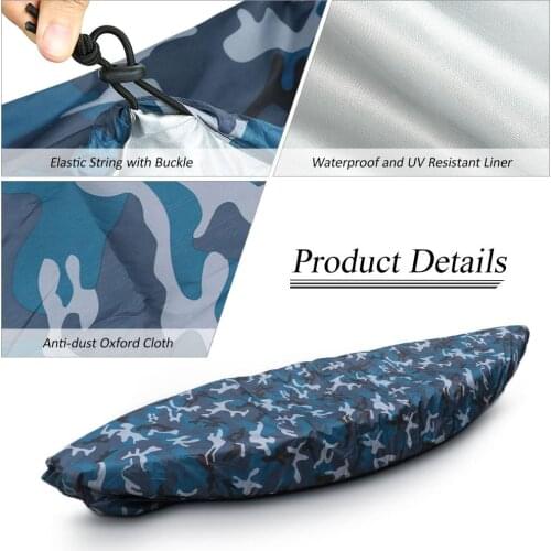 Professional Universal Kayak Boat Cover Kayak Canoe Boat Waterproof UV Dust Cover Camouflage Kayak Storage Cover