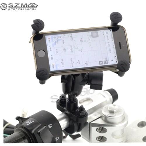 X-Grip Phone Holder USB Charger For YAMAHA XJ6 Diversion MT10 MT-125 V-MAX 1700 BT1100 BULLDOG Motor Part GPS Navigation Bracket