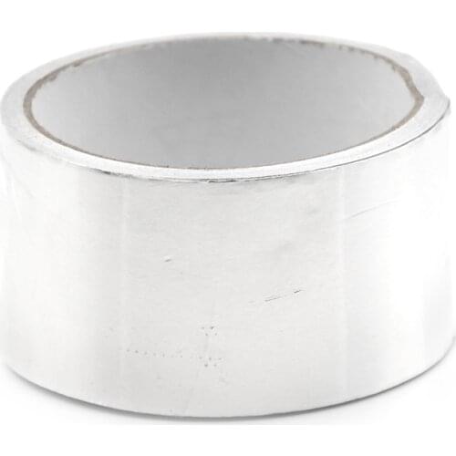 1roll High Temperature Resistant Foil Adhesive Tape Silver Aluminium Foil Adhesive Sealing Tape Thermal Resist Duct Repairs