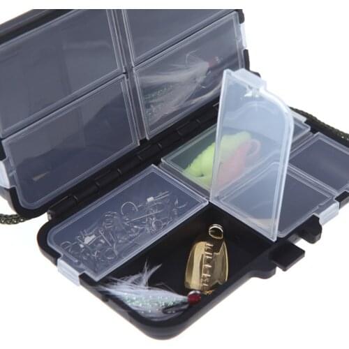 1Pcs Hot Fly Fishing Box Fishing Tackle Box Spinner Bait Minnow Popper 2 Patterns Fishing Accessories Sale