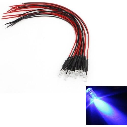 10pcs DC 24V 18cm 5mm Pre Wired LED Lamp Light Bulb Emitting Diode