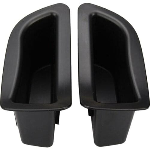 2Pcs/Set Black Front Door Handle Storage Box Container Holder Tray Car Accessories for Volvo V40 V40Cc