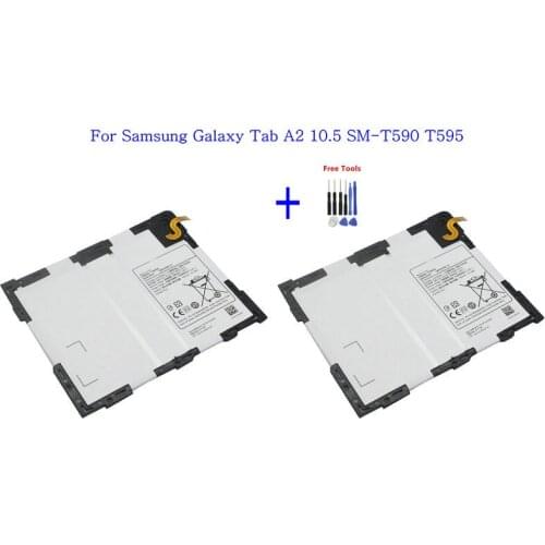 2x 7300mAh Replacement Tablet Battery EB-BT595ABE For Samsung Galaxy Tab A2 10.5 SM-T590 T595 Batteries + Repair Tools kit