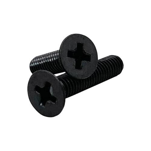 30pcs M4 Phillips screws countersunk head screw cross flat end bolts harden black zinc plating bolt 6mm-30mm long