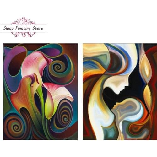 5D DIY Diamond Painting Abstract Lily Flower Girl Woman Colors Diamond Embroidery Pictures of Rhinestones Needlework Mosaic Gift