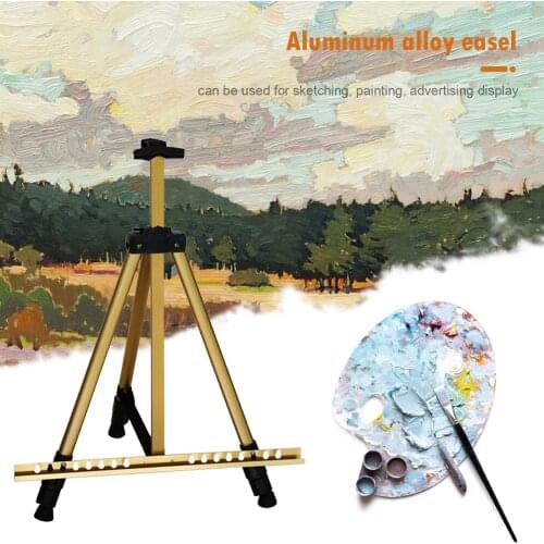 63 Inch Artist Easel Height Adjustable Aluminum Alloy Display Easel Sketch Painting Drawing Stand For Floor Table Top Art Suppli