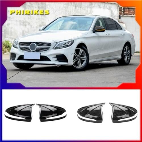 For Mercedes-Benz C260L Rearview Mirror Cover E-Class C-Class C200L E300L Carbon Fiber Reversing Shell S-Class GLC
