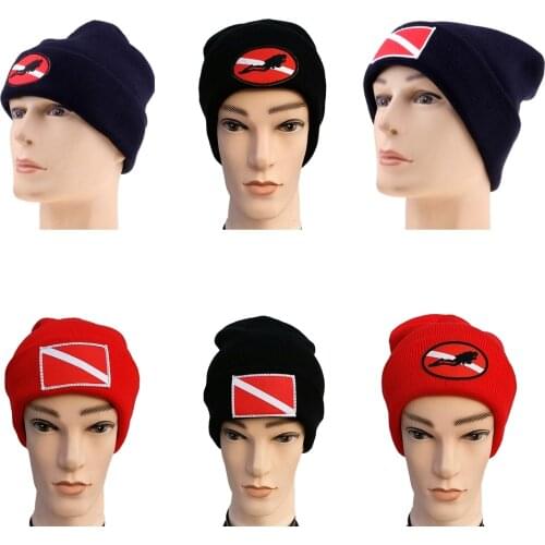 Dive Flag / Diver Down Scuba Diving Surf Kayak Sports Knit Beanie Hat Cap