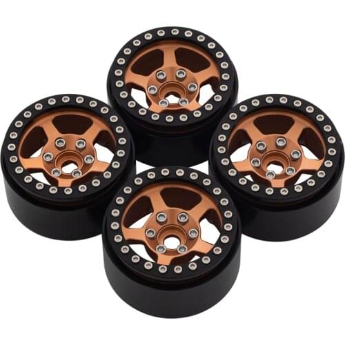 Aluminum Alloy 1.9 Five-Spoke Wheels Rims for 1/10 RC Crawler Car 5.64 x 5.64 x 3 Hub Rims Upgrade Parts