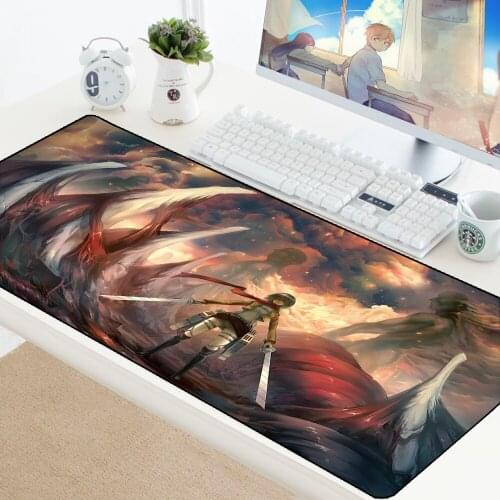 Attack on Titan Anime Mouse Pad XL Large Computer Mousepad Non-slip Rubber Gaming Keyboard Mice Mats Big Play Pad Table Desk Mat