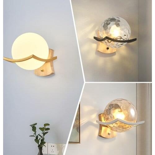 Round Wall lamp bedroom bedside lamp aisle lamp creative modern minimalist light luxury living room wall lamp