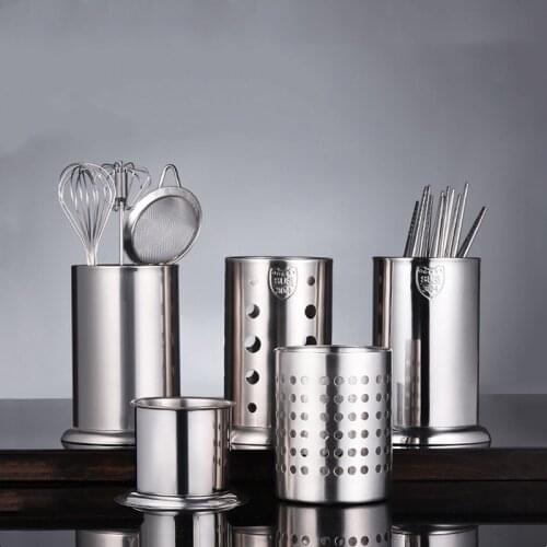 Kitchen Organizer Stainless Steel Storage Rack Cutlery Holder Drainer Chopsticks Fork Spoon Storage Basket Kitchen Accessories