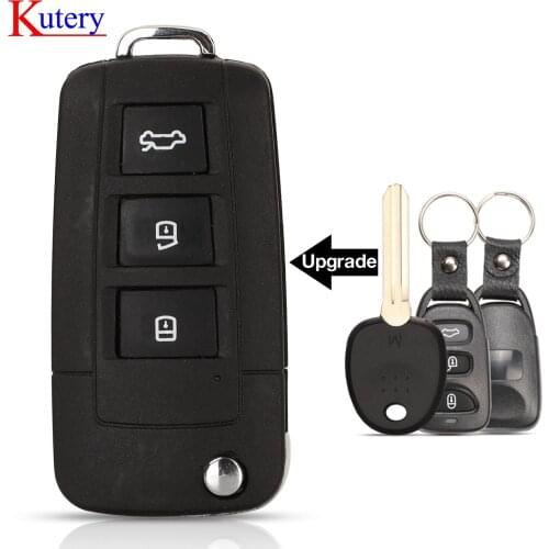 Kutery case Modified Car Key Shell case For Hyundai Sonata Ix35 Tucson Santa fe Elantra FOR KIA Sedona Rondo Optima(MG) Spectra