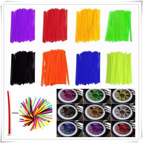 Motorcycle Dirt pit Bike Wheel Rim Spoke Skin Cover Wrap Tube Decor Protector for KAWASAKI KLX250 KLX450R KLR650