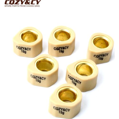 6pc Racing Roller Set / Variator Weights 20x15mm 8g 10g 13g 15g 19.5g for Honda 125 Aero Lead NH Pantheon S-Wing Spacy 125cc 4T