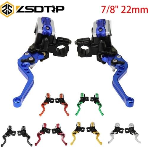 ZSDTRP Motorcycle Master Cylinder Lever Hydraulic Brake Pump Clutch Handle Handlebar Reservoir Set Universal For 7/8" 22mm Moto