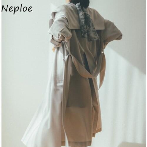 Женские длинные тренчи Neploe China At AliExpress