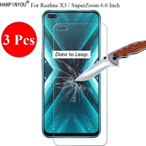 3 Pcs/Lot New 9H 2.5D Tempered Glass Screen Protector For Realme X3 / SuperZoom 6.6" Protective Film Guard