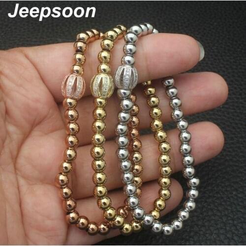 New Hot Three colors 5mm Bead Bracelets popular Jewelry Stainless Steel Fashion for women and girl BEWZAJDC