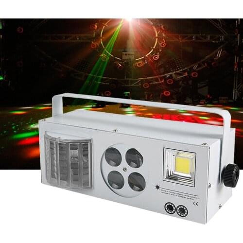 New Stage Light LED 4 in 1 Laser Effect Lamp Full Colour Party Strobe Light Projector for Disco Night Club