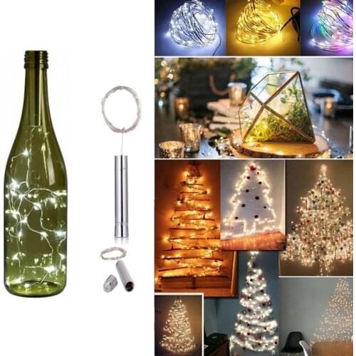 0.75M/1.5M/2M No. 5 Cork Lamp Wine Bottle Star Light String Bar Night Light Fairy Light Christmas Wedding Luminous Decoration